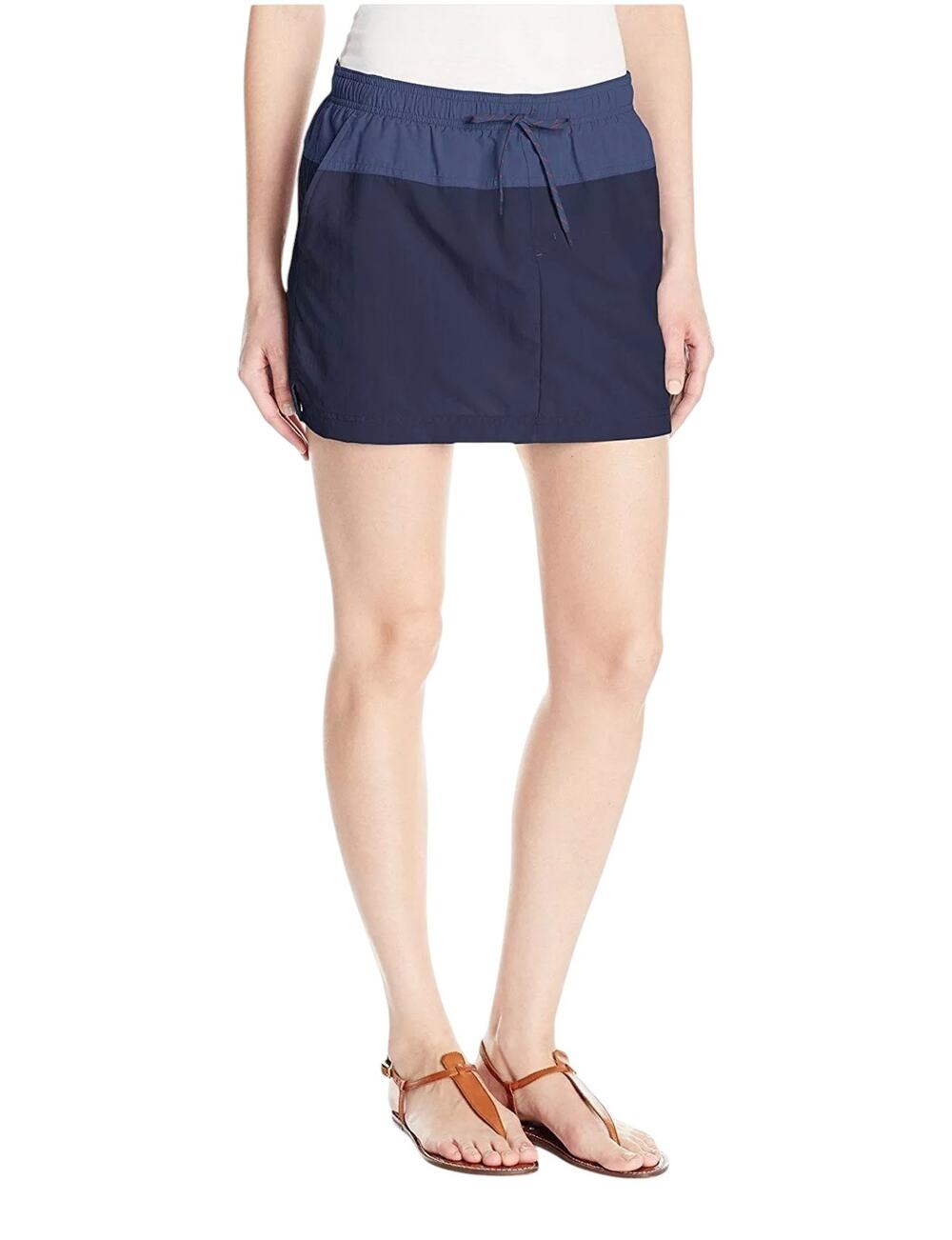 Columbia Blue Two Tone Colorblocked Sandy River UPF 30 Skort